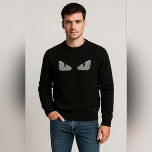 Fendi Cashmere Monster Eyes Sweater